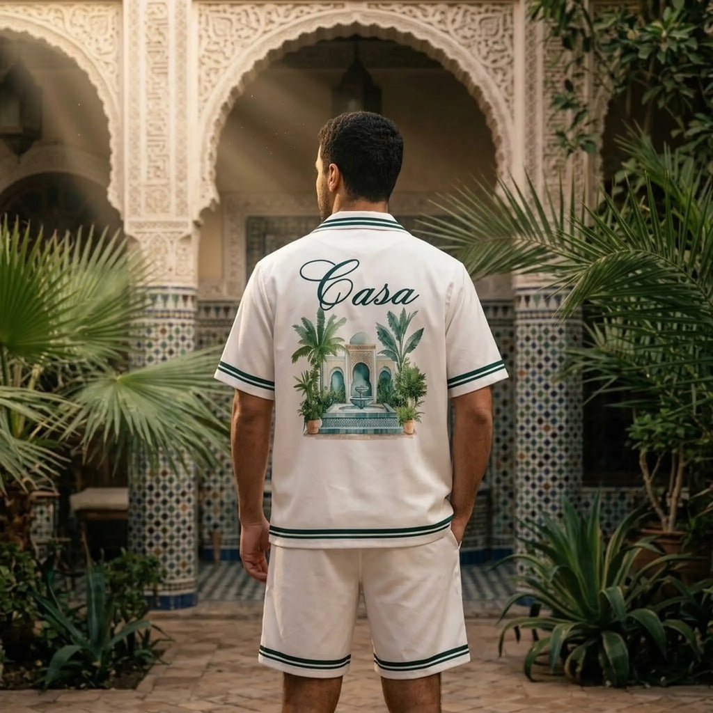 Ensemble chemise et short imprimé Casa riad bonhommeboutique