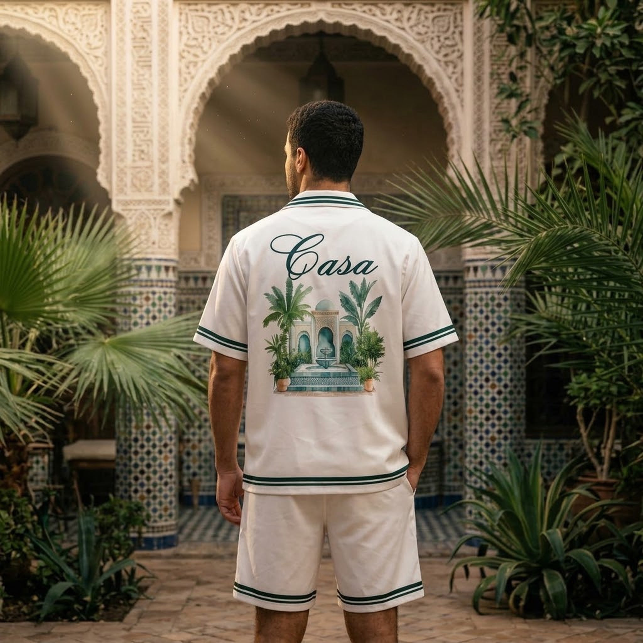 Ensemble chemise et short imprimé Casa riad bonhommeboutique