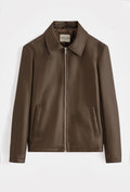 Veste homme effet cuir zippée coupe moderne bonhomme