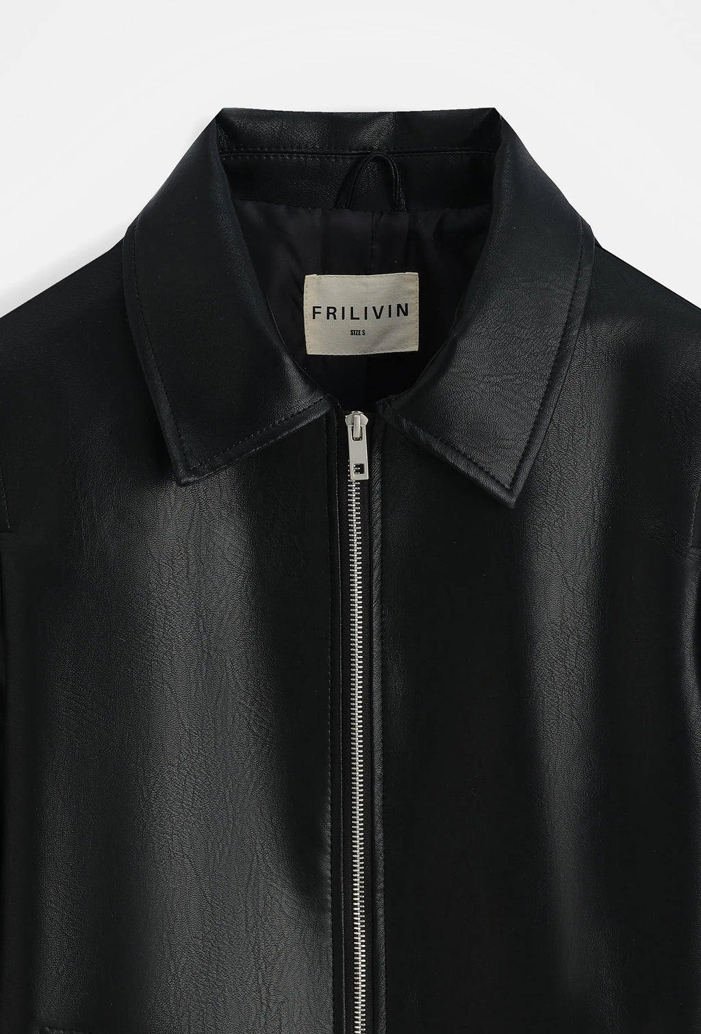 Veste homme effet cuir zippée coupe moderne bonhomme