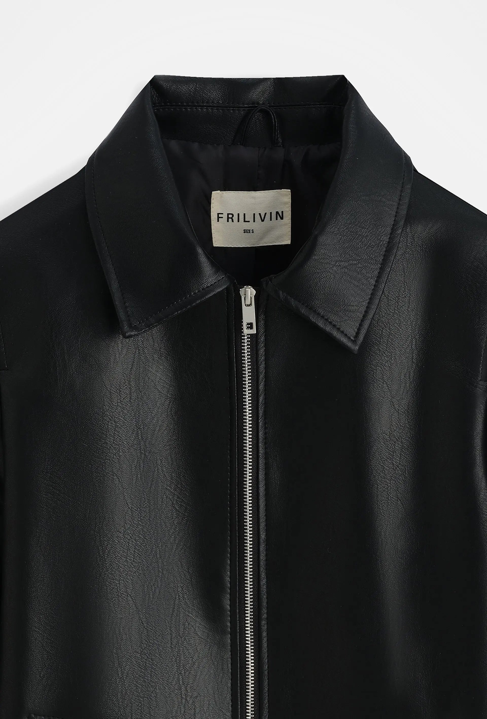 Veste homme effet cuir zippée coupe moderne bonhomme