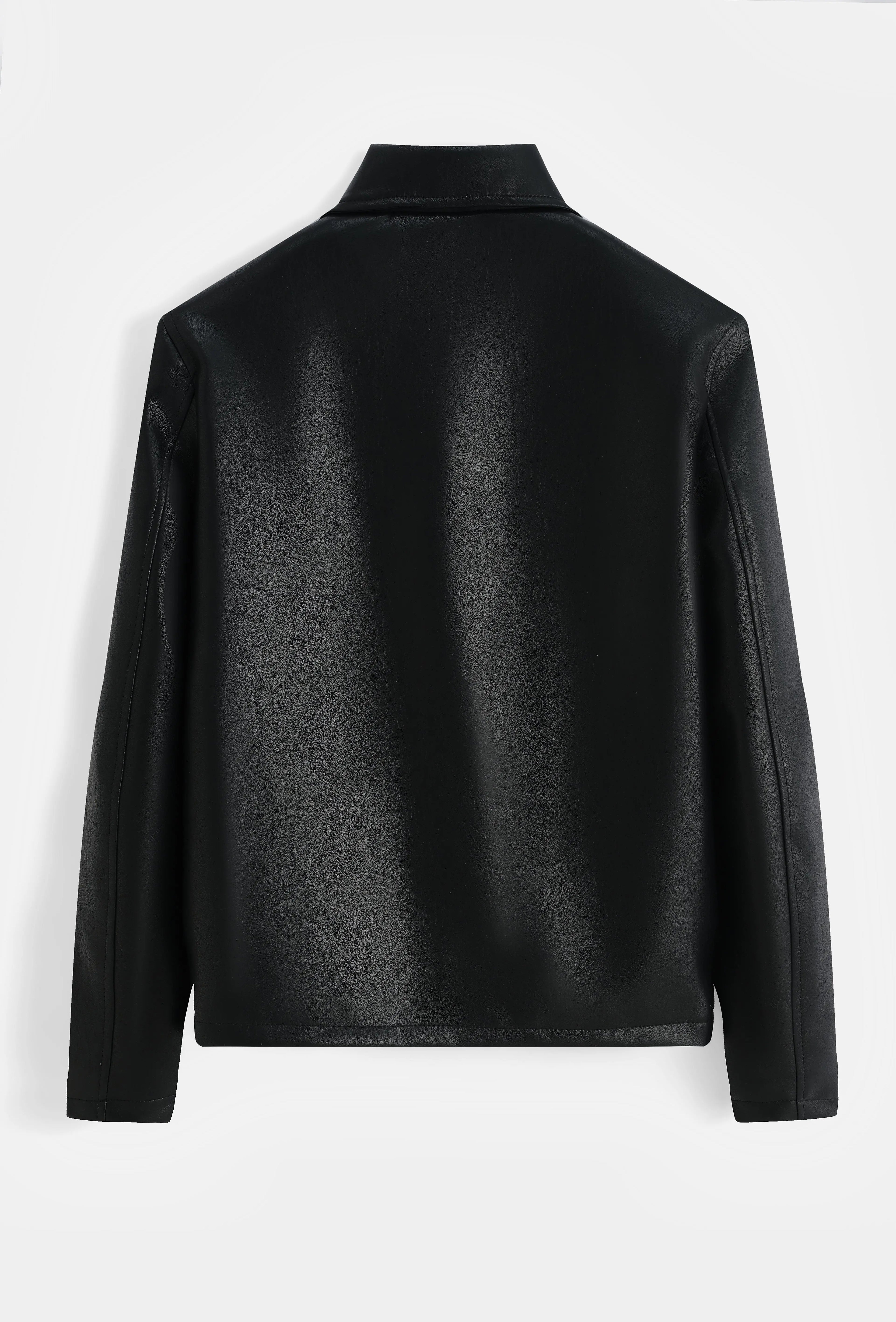 Veste homme effet cuir zippée coupe moderne bonhomme