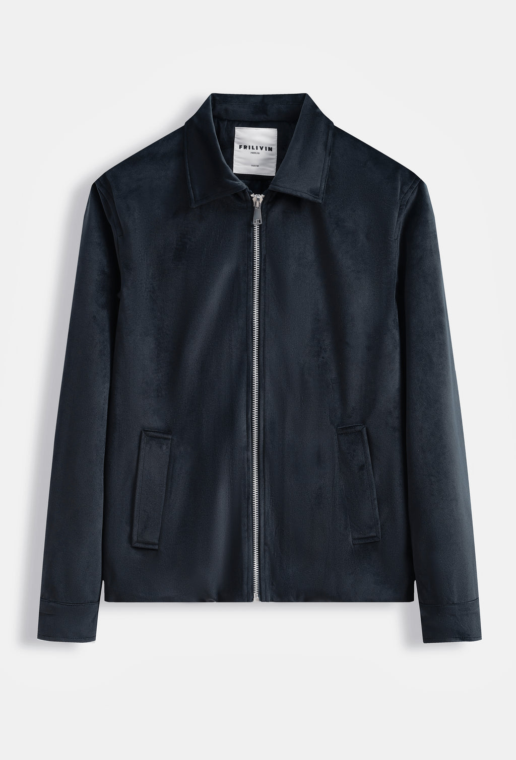 Veste Homme Col Chemise en Simili Daim