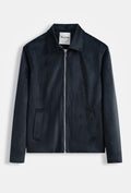Veste Homme Col Chemise en Simili Daim