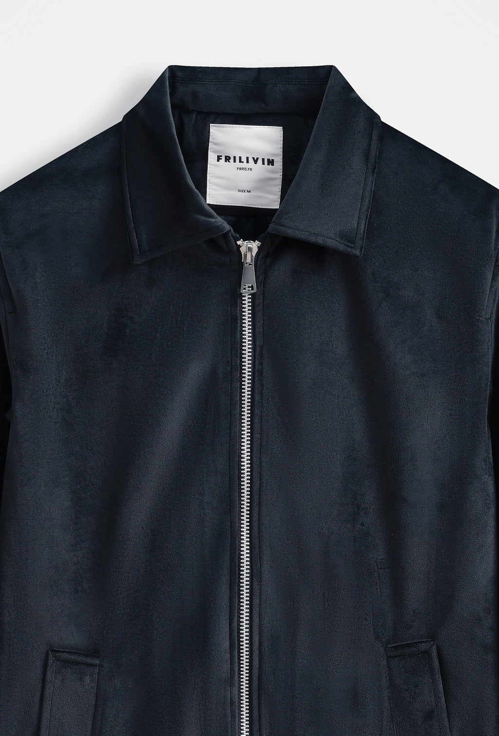 Veste Homme Col Chemise en Simili Daim