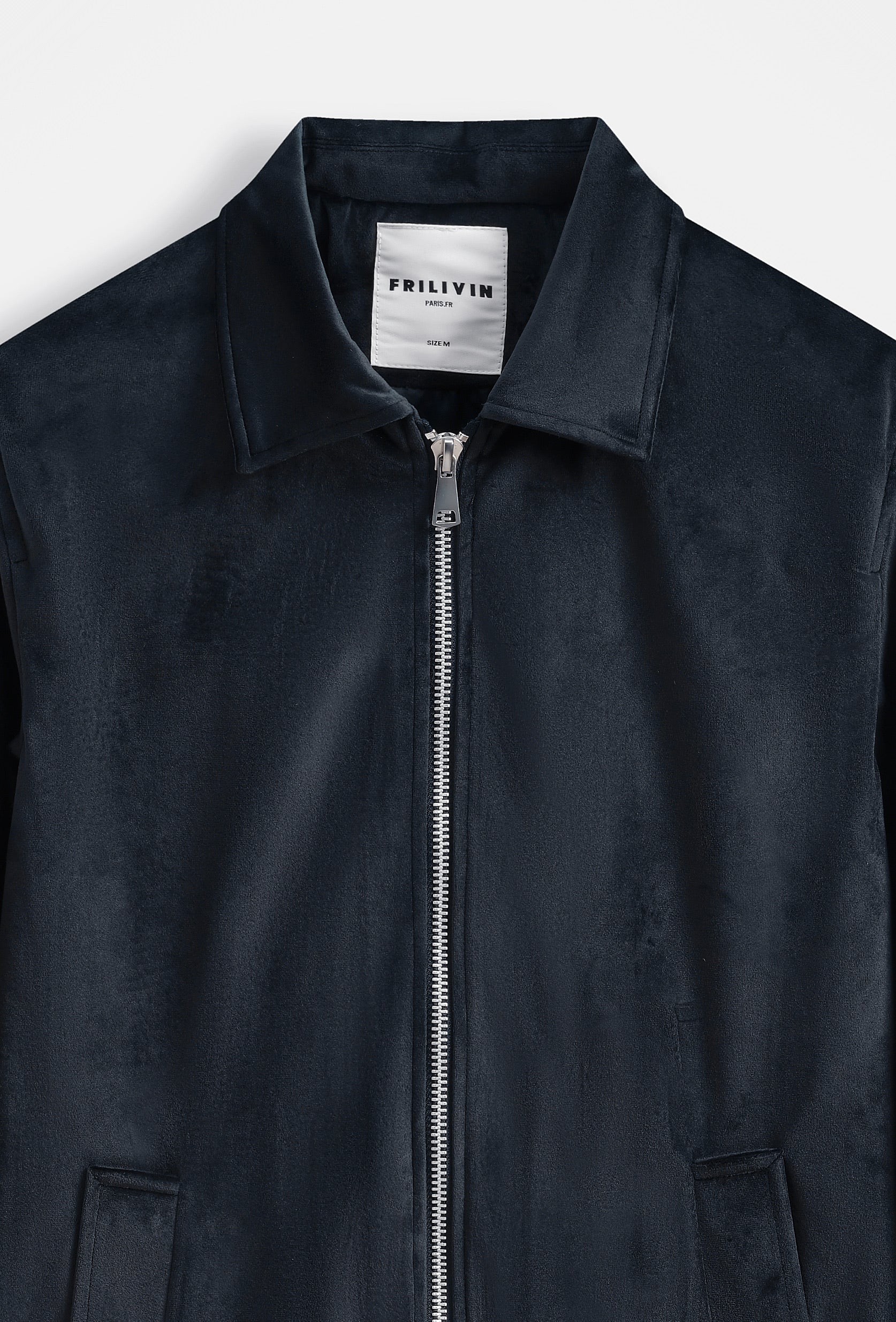 Veste Homme Col Chemise en Simili Daim