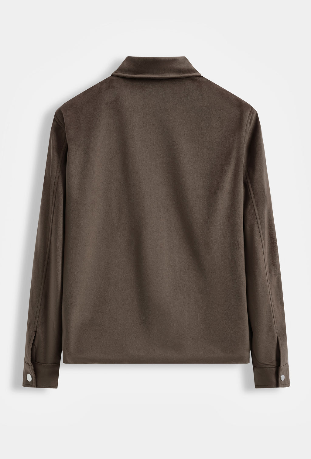 Veste Homme Col Chemise en Simili Daim