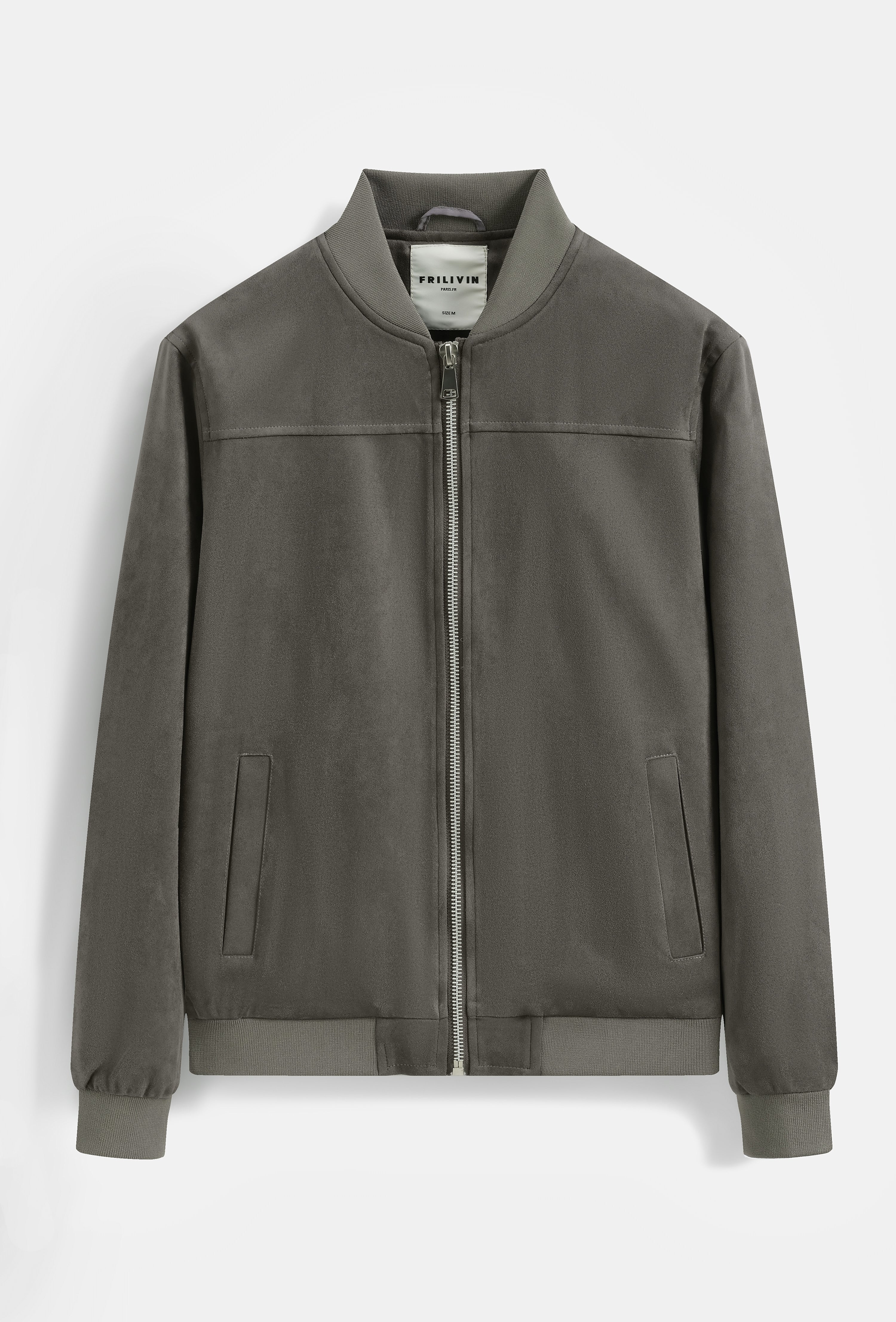 Blouson Bomber Homme Simili Daim