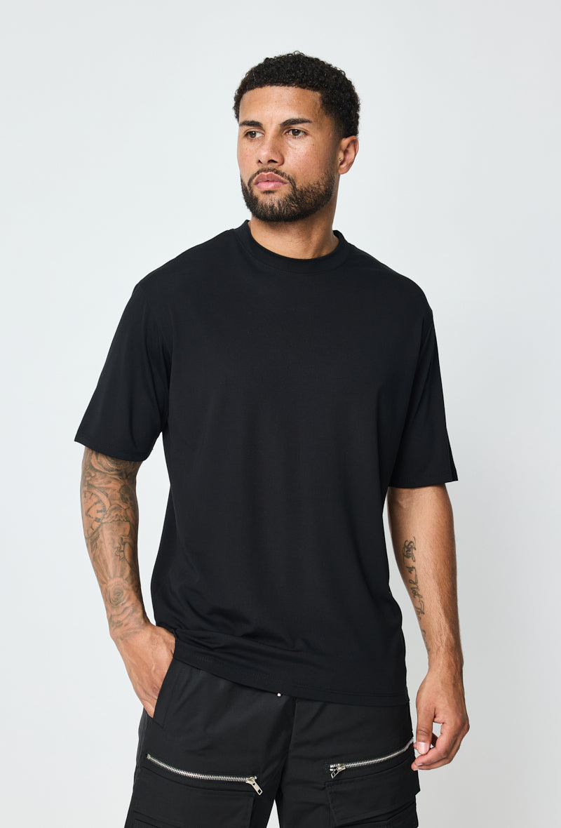 T-shirt homme oversize col rond coupe boxy