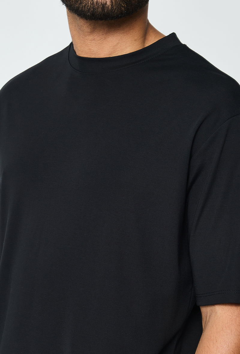 T-shirt homme oversize col rond coupe boxy