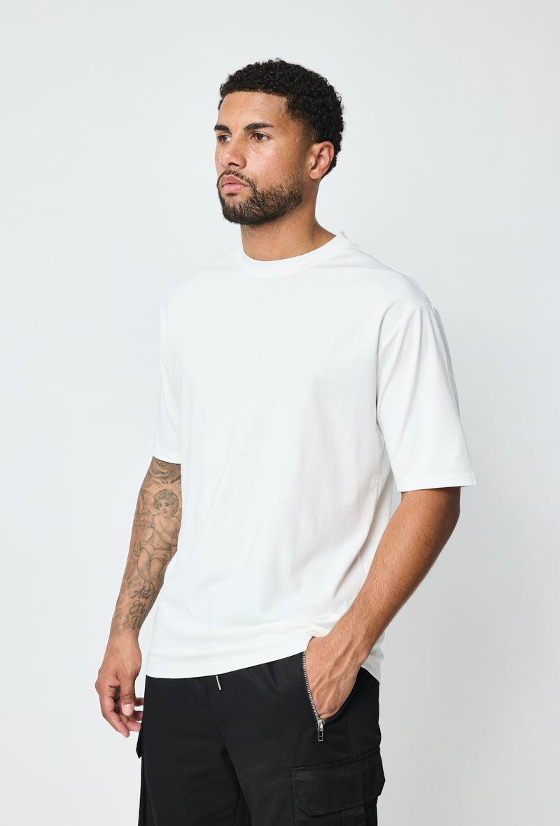 T-shirt homme oversize col rond coupe boxy