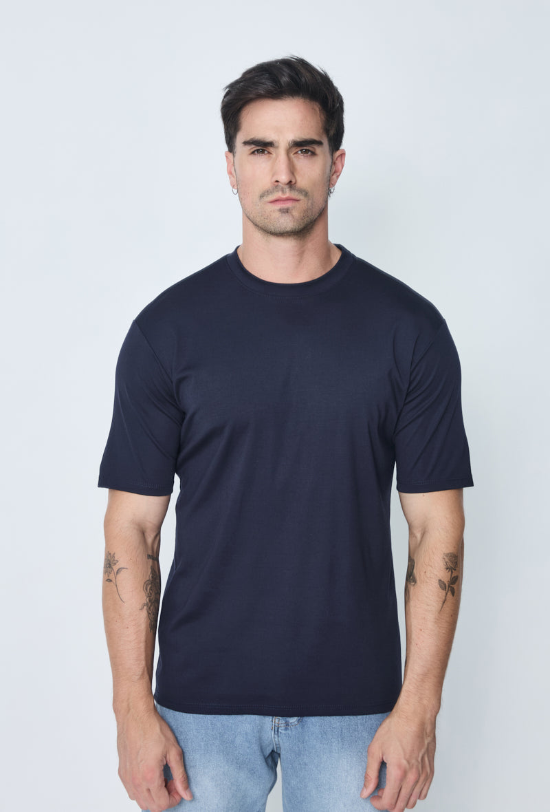 T-shirt homme oversize col rond coupe boxy