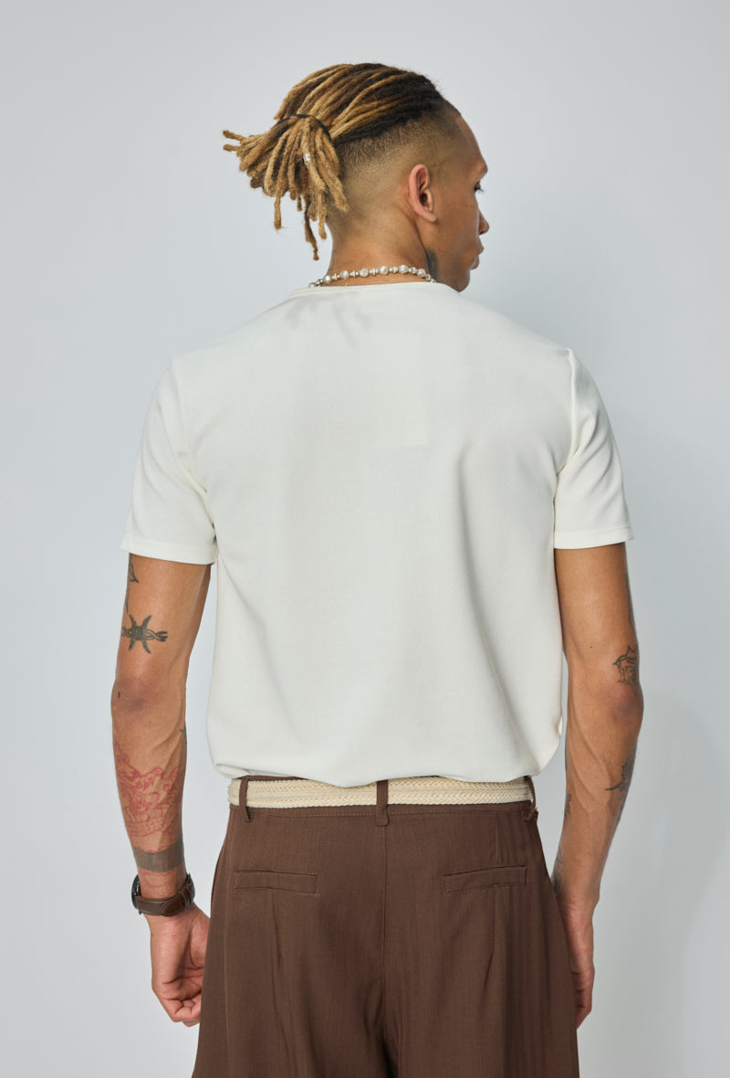 T-shirt homme oversize col rond coupe boxy