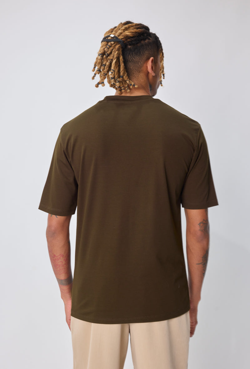 T-shirt homme oversize col rond coupe boxy