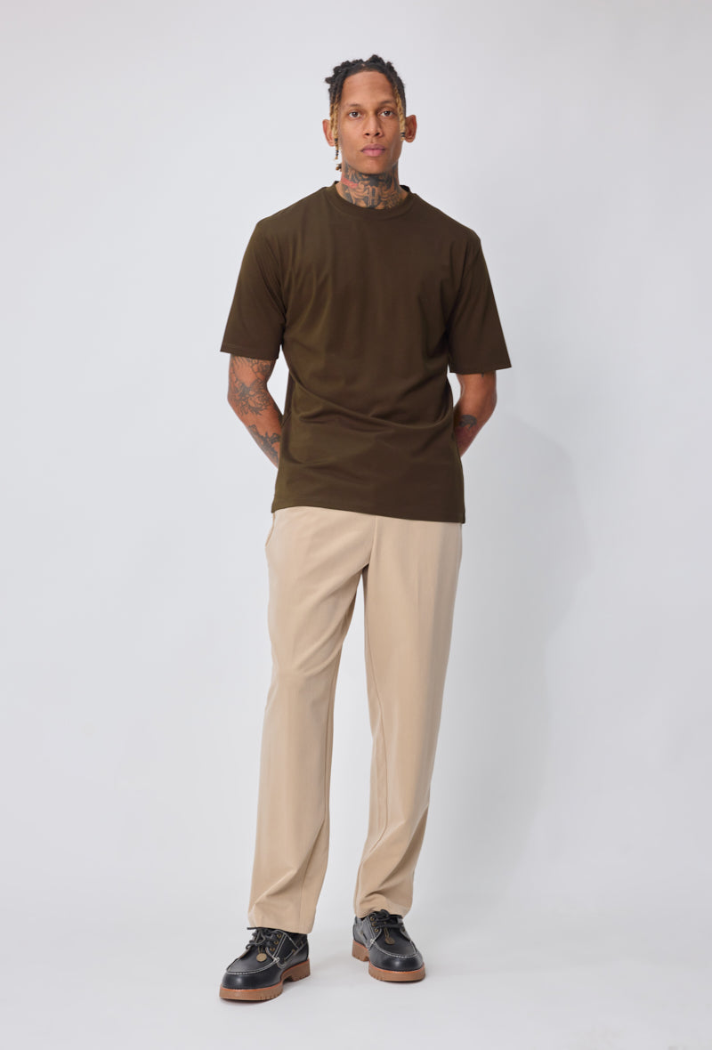 T-shirt homme oversize col rond coupe boxy