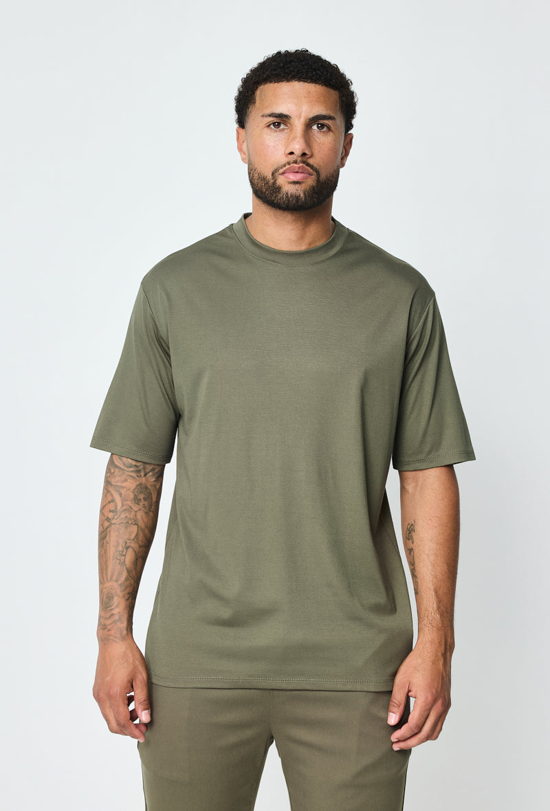 T-shirt homme oversize col rond coupe boxy