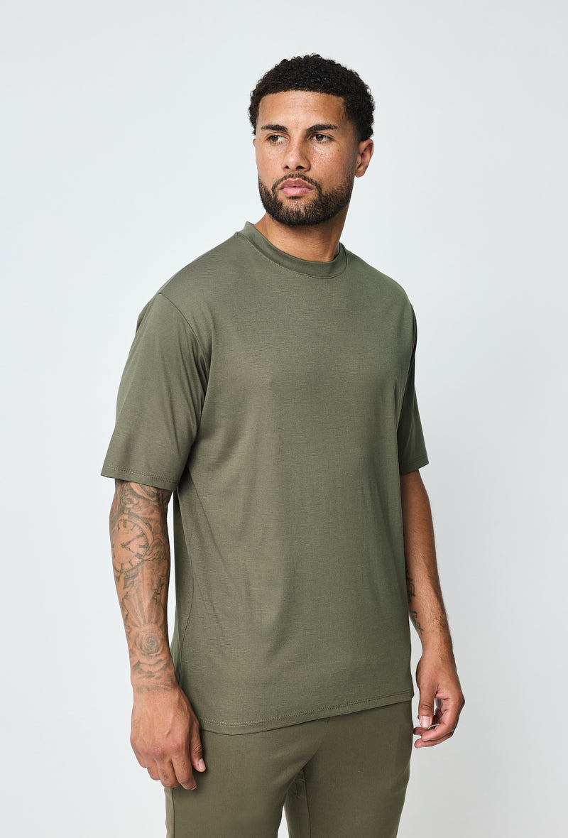 T-shirt homme oversize col rond coupe boxy
