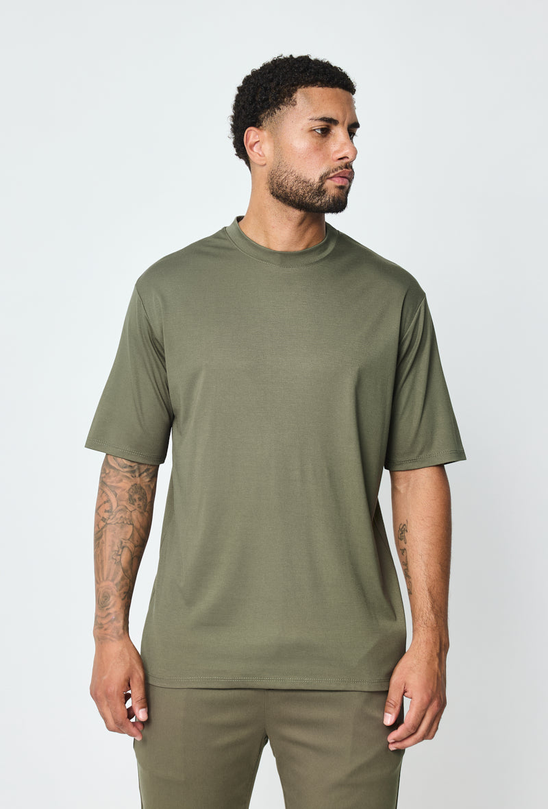 T-shirt homme oversize col rond coupe boxy