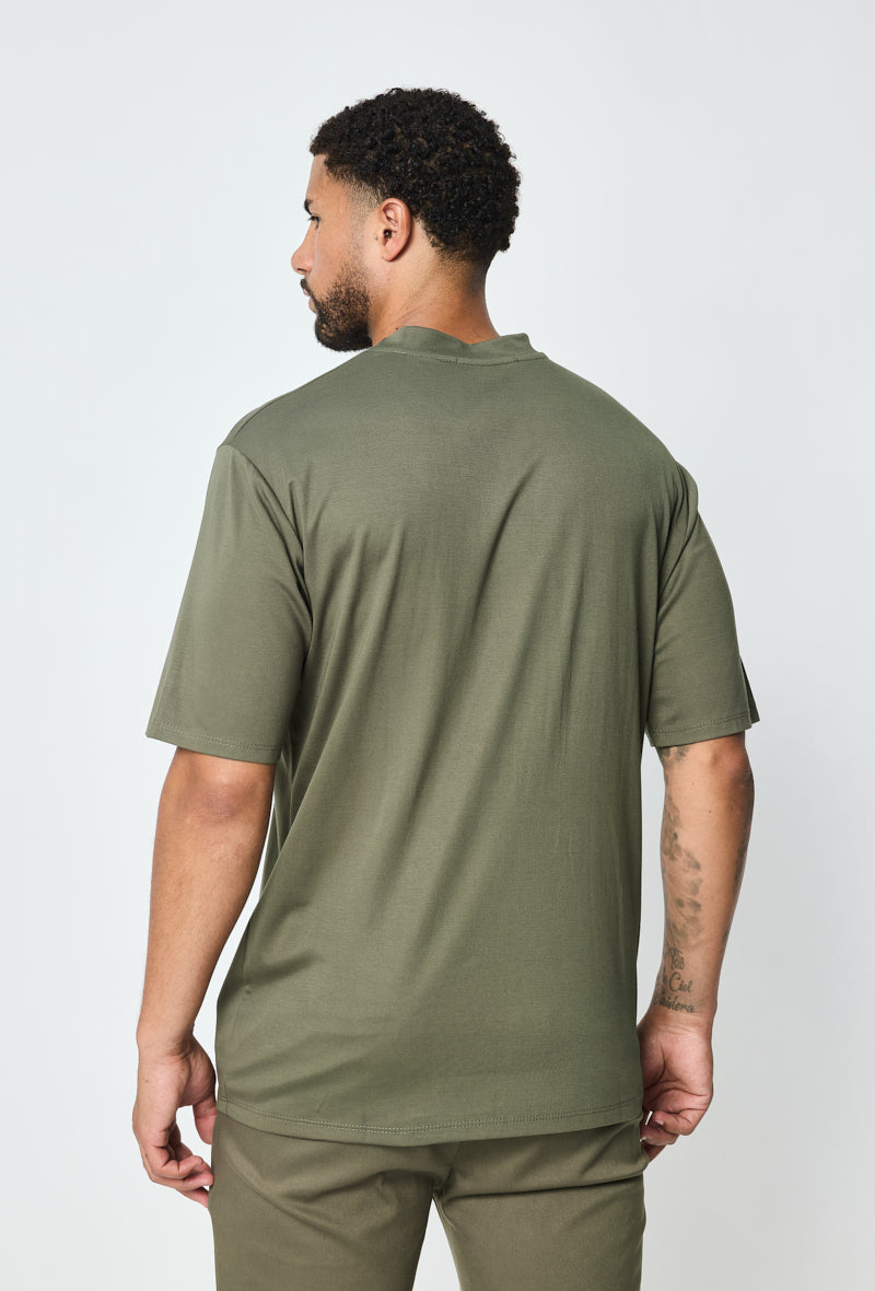 T-shirt homme oversize col rond coupe boxy