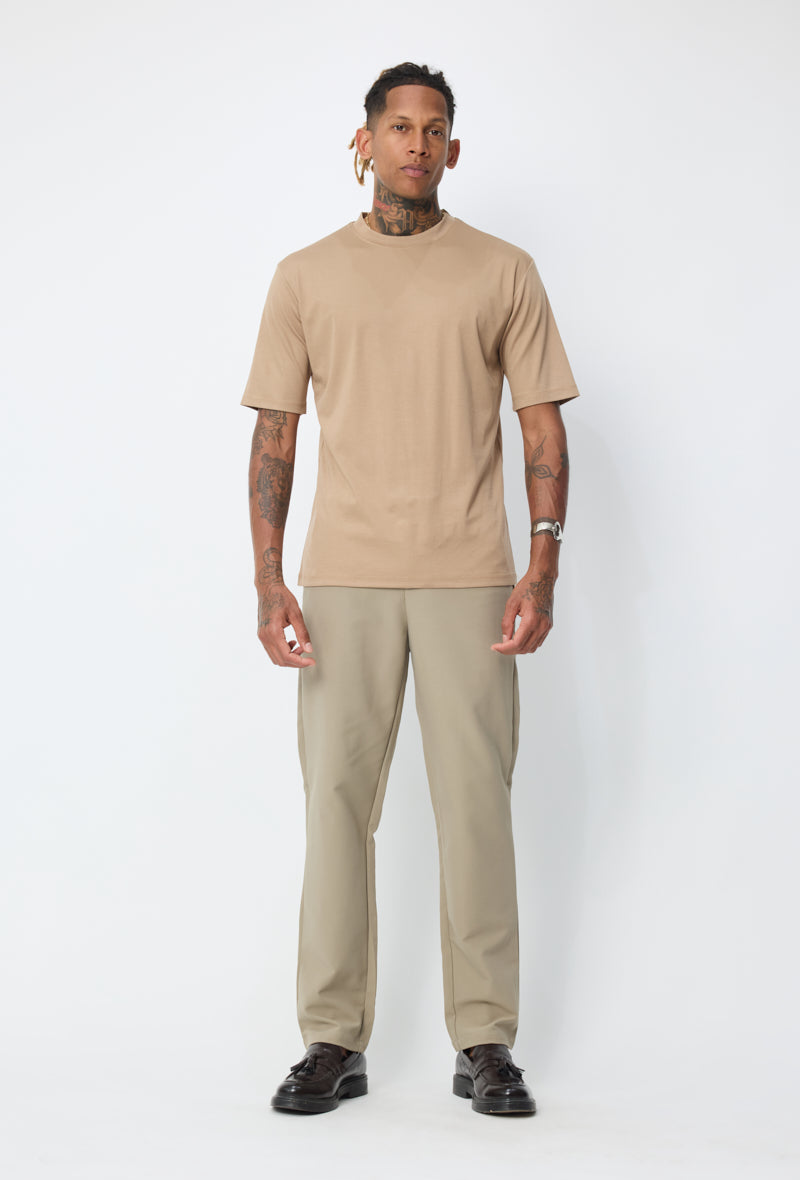 T-shirt homme oversize col rond coupe boxy