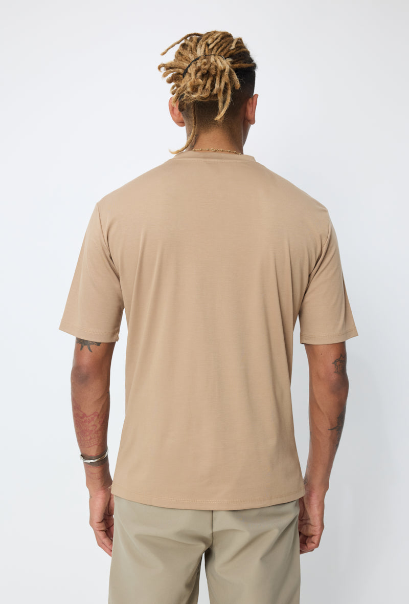 T-shirt homme oversize col rond coupe boxy