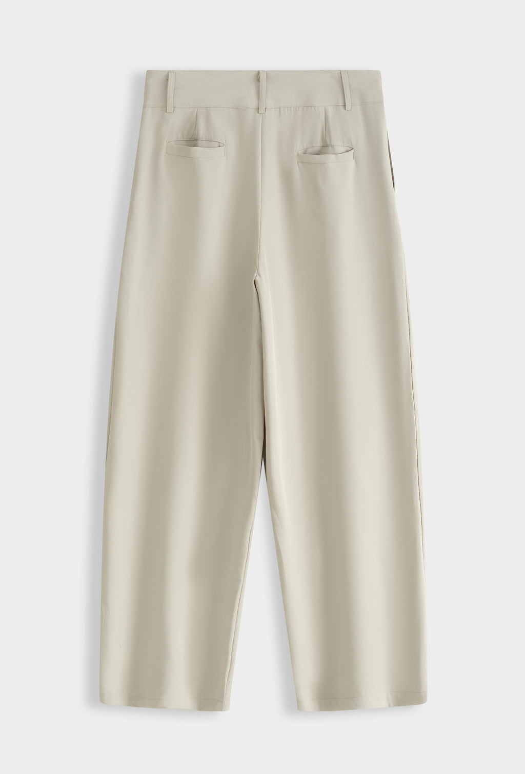 Pantalon large à pinces taille haute coupe fuselée