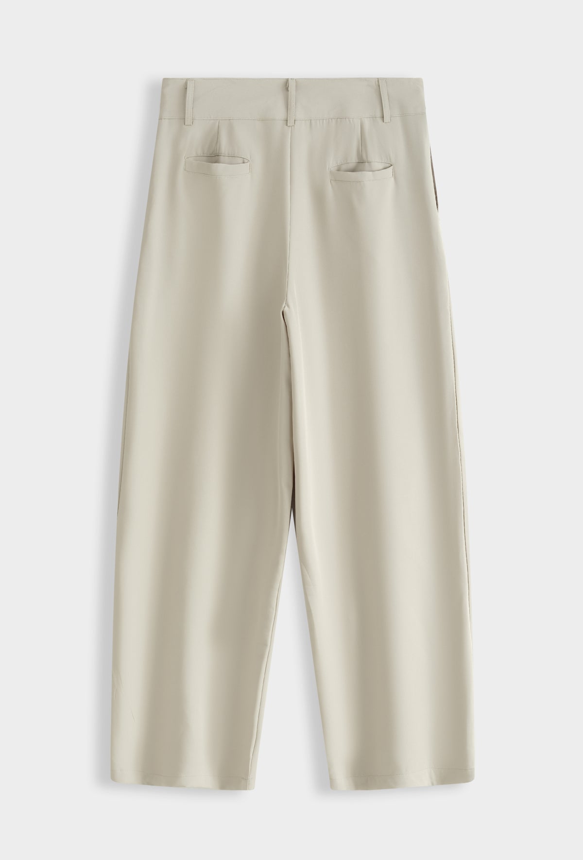 Pantalon large à pinces taille haute coupe fuselée