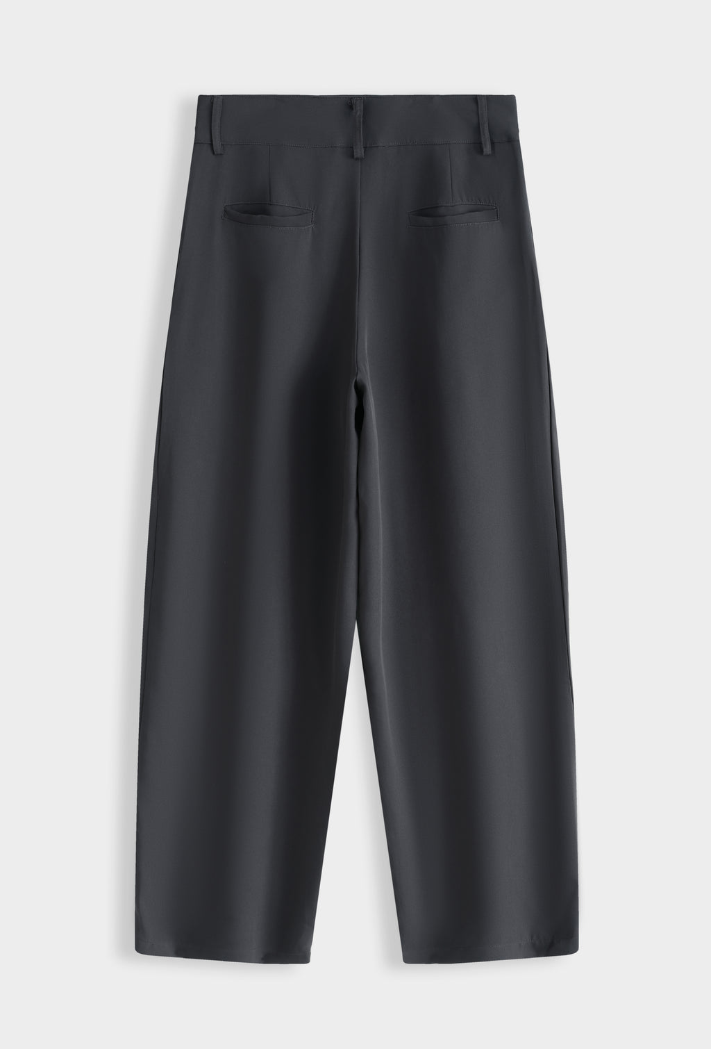 Pantalon large à pinces taille haute coupe fuselée