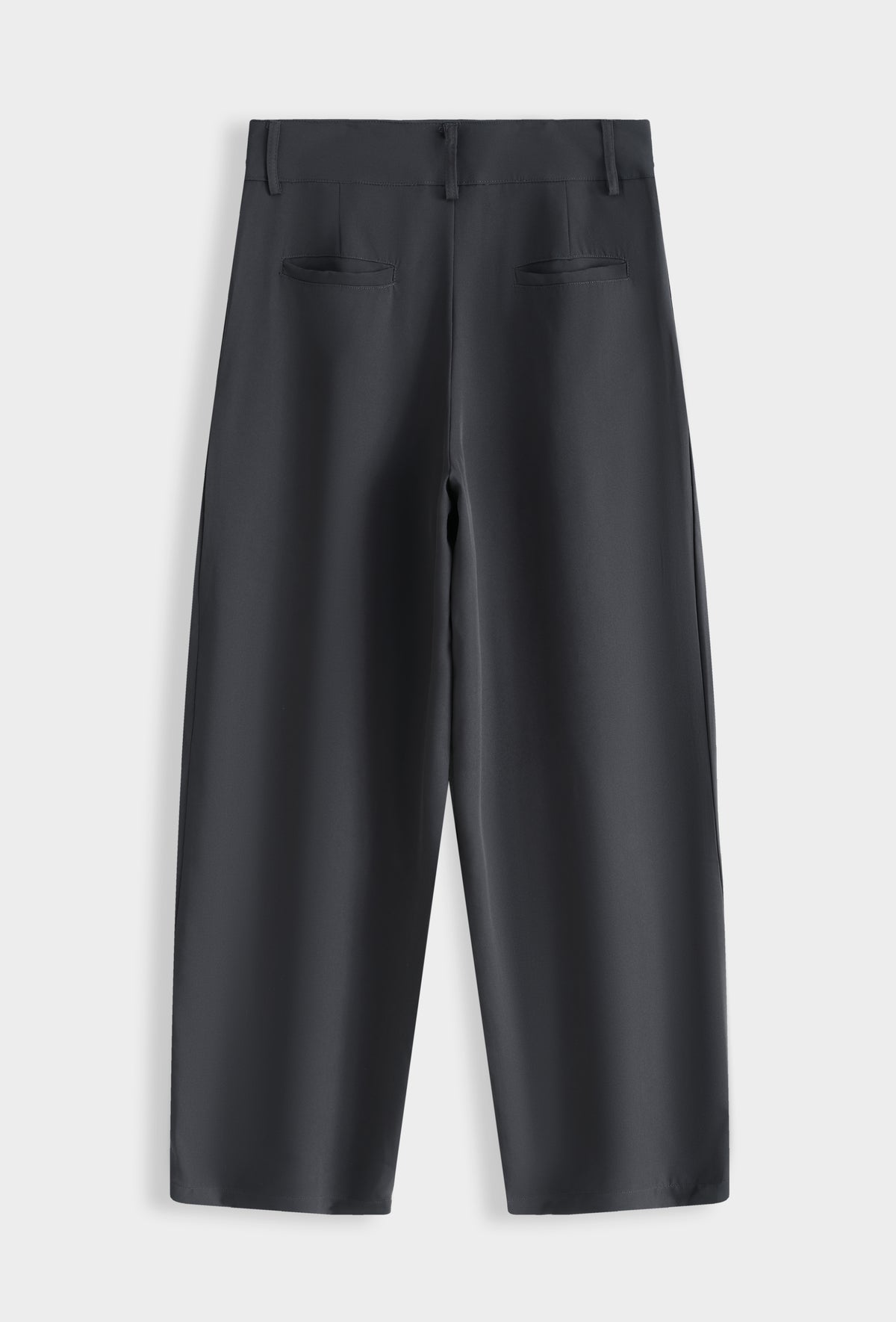 Pantalon large à pinces taille haute coupe fuselée