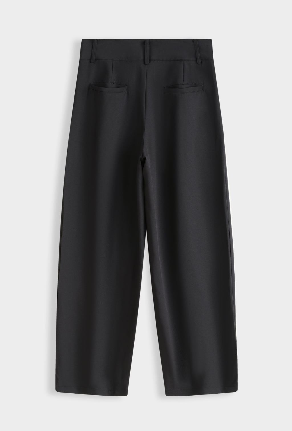 Pantalon large à pinces taille haute coupe fuselée