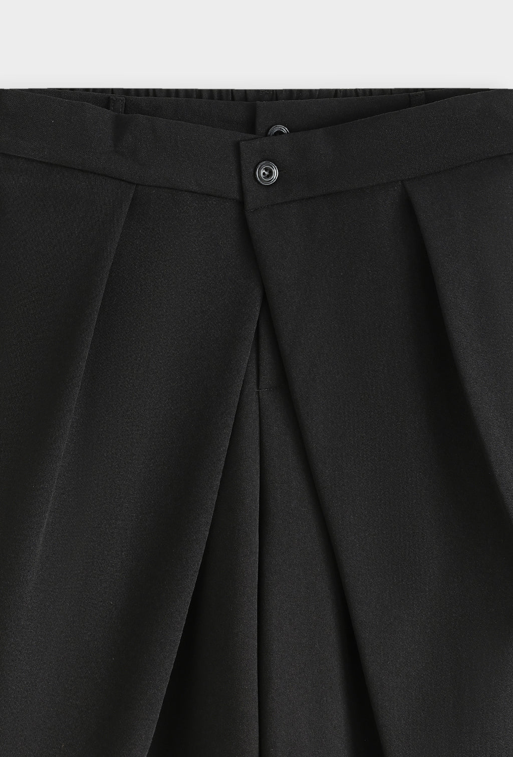 Pantalon culotte drapé taille haute effet jupe-culotte