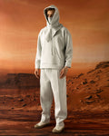 Ensemble jogging capuche montante bandes contrastées