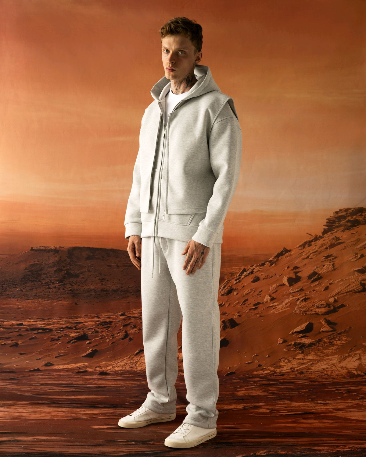 Ensemble 3 pièces sweat zippé, gilet sans manches et jogging