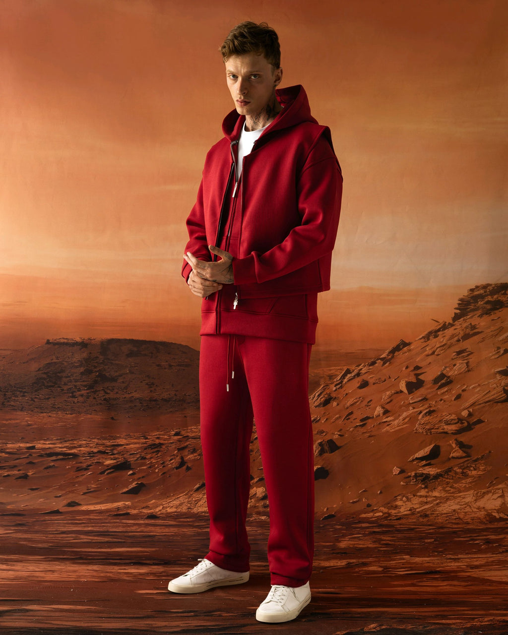 Ensemble 3 pièces sweat zippé, gilet sans manches et jogging
