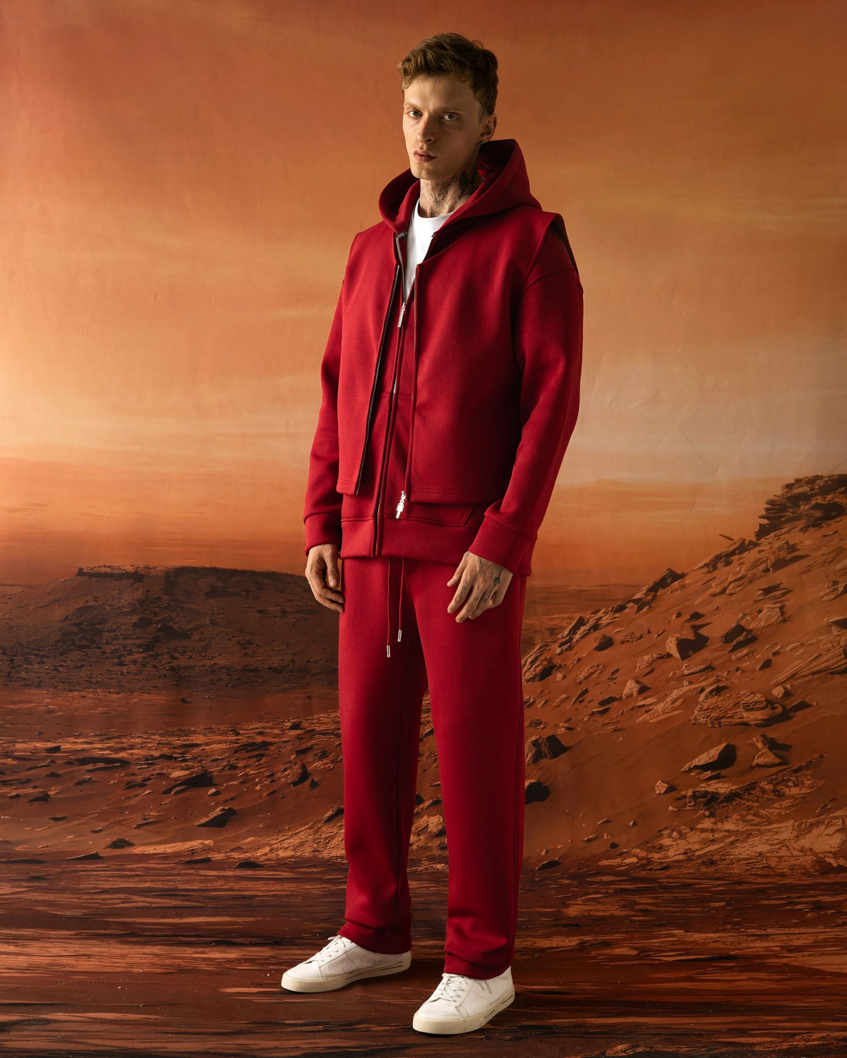 Ensemble 3 pièces sweat zippé, gilet sans manches et jogging
