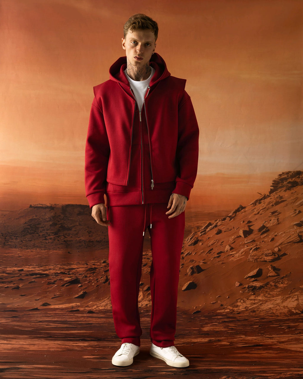 Ensemble 3 pièces sweat zippé, gilet sans manches et jogging