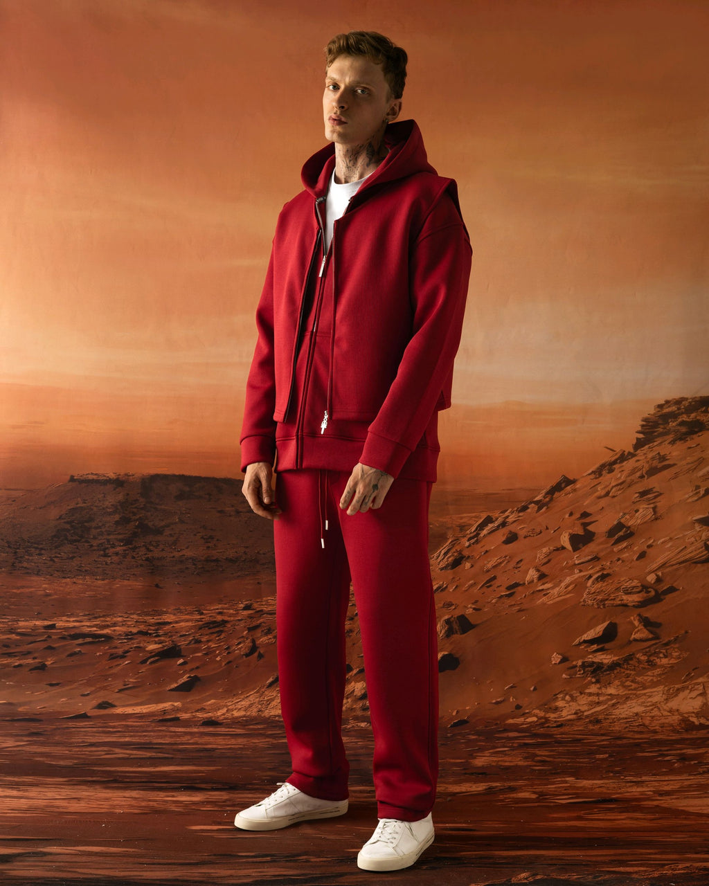 Ensemble 3 pièces sweat zippé, gilet sans manches et jogging