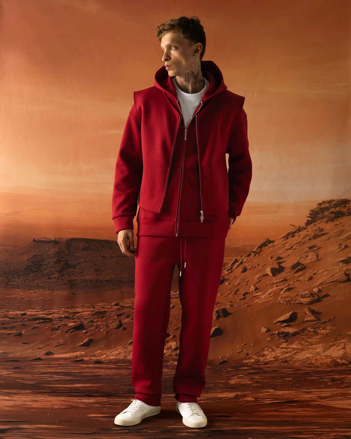 Ensemble 3 pièces sweat zippé, gilet sans manches et jogging
