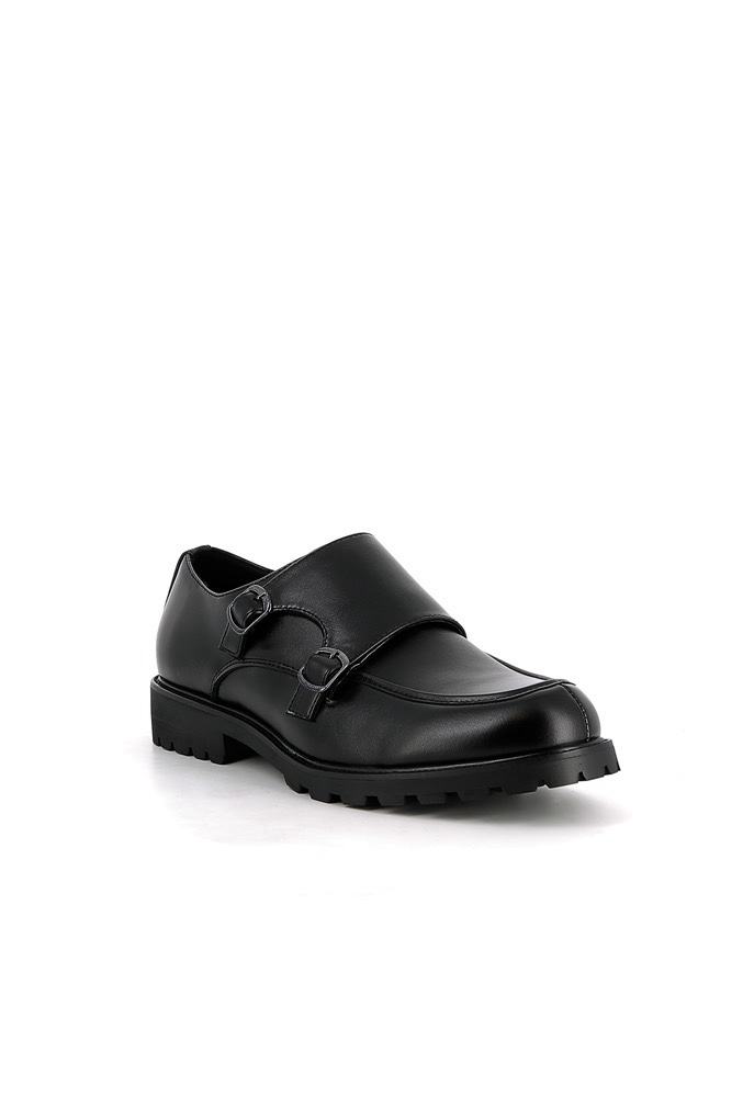 Chaussures Double Boucle Homme à Semelle Crantée Monk Strap