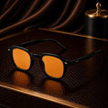 Lunettes de soleil carrées monture noire épaisse bonhommeboutique