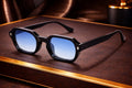 Lunettes de soleil octogonales monture noire épaisse bonhommeboutique
