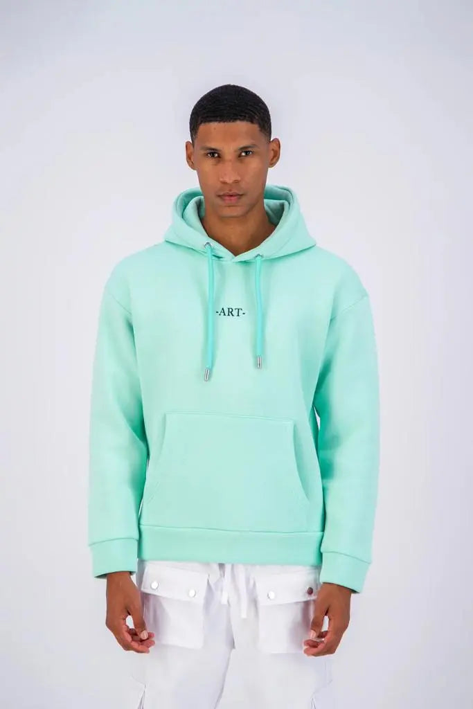 Sweat Capuche aqua Van Gogh bonhomme