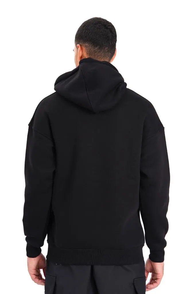 Sweat capuche Paris noir bonhomme