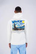 Sweat capuche Van Gogh Blanc bonhomme