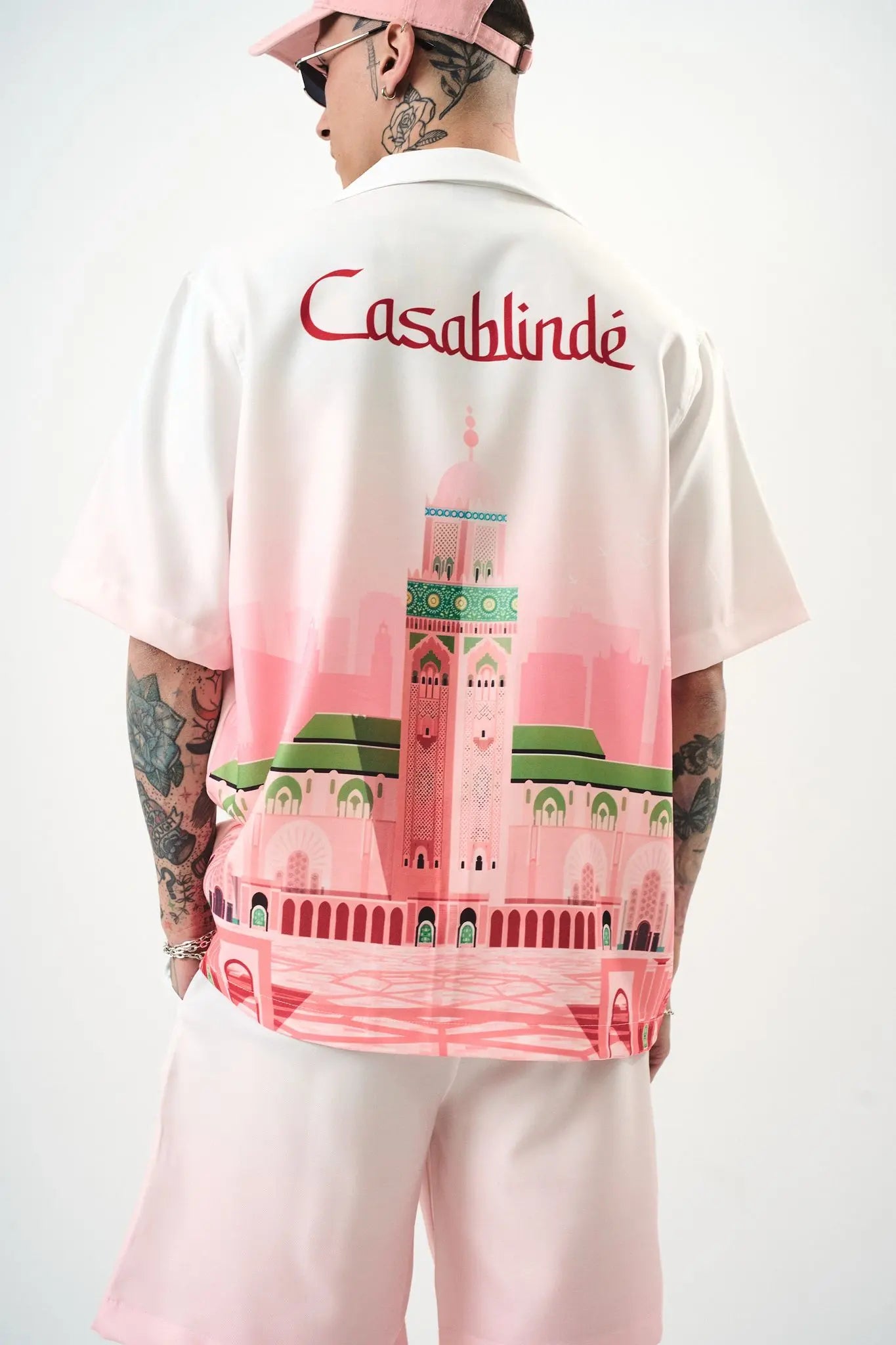 Ensemble Chemise et Short Casablindé Rose bonhomme