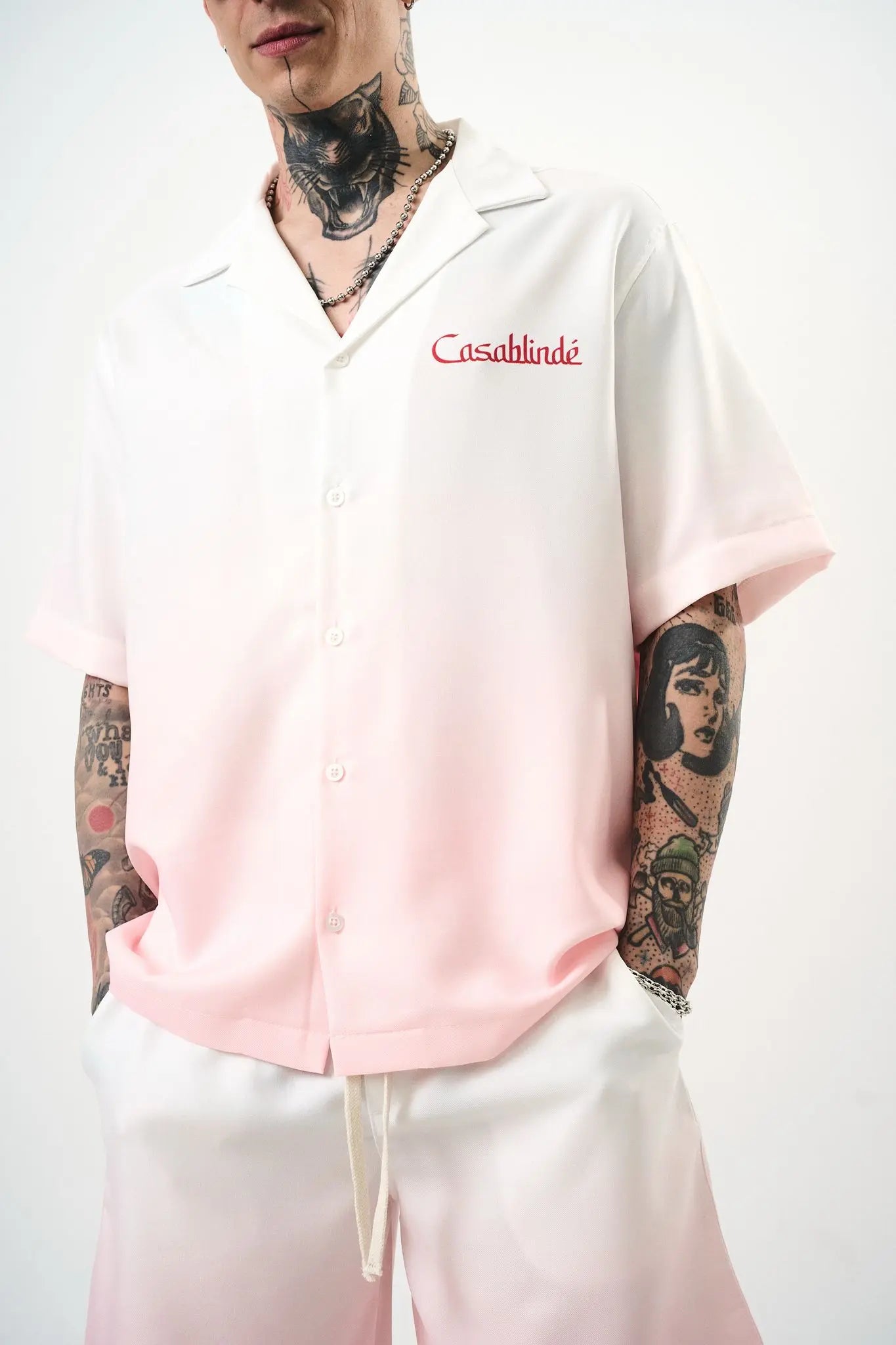 Ensemble Chemise et Short Casablindé Rose bonhomme
