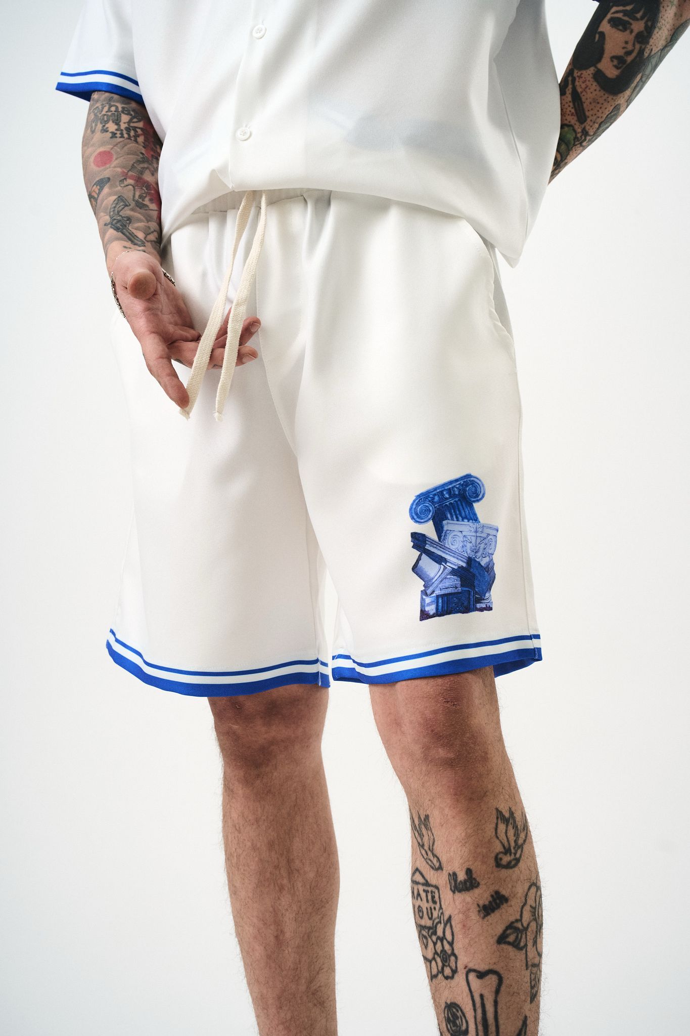Ensemble Chemise et Short Monument bleu
