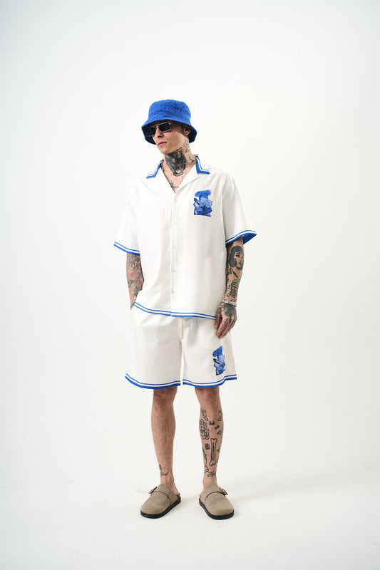Ensemble Chemise et Short Monument bleu