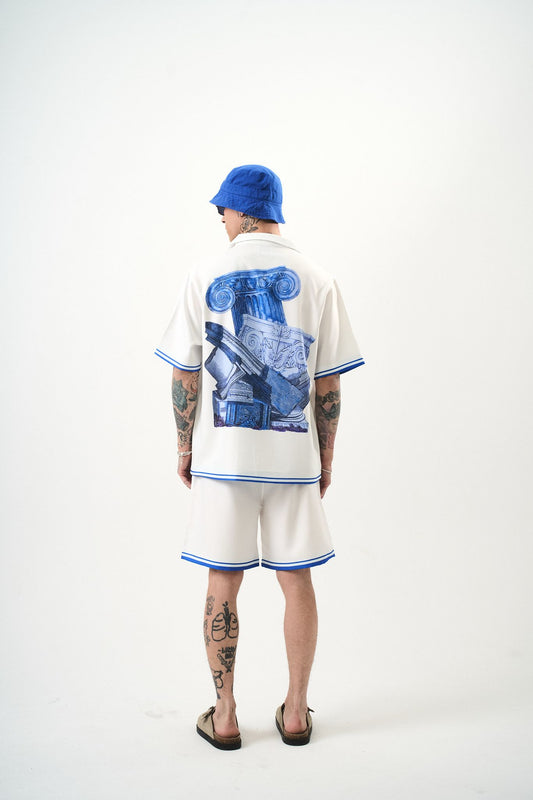 Ensemble Chemise et Short Monument bleu