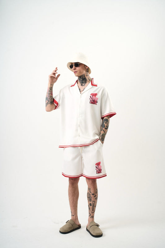 Ensemble Chemise et Short Monument Rouge